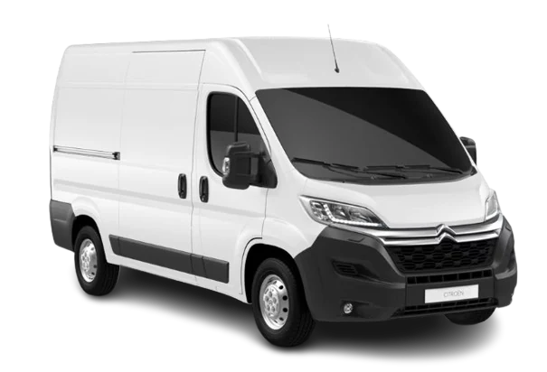 Furgoneta Citroën Jumper blanca moderna, ideal para camperizar y emprender rutas de viajes overland