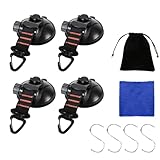 Ganchos con ventosas y mosquetón