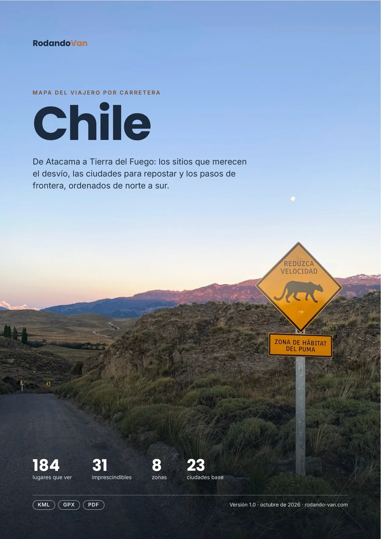 Portada del mapa de Chile