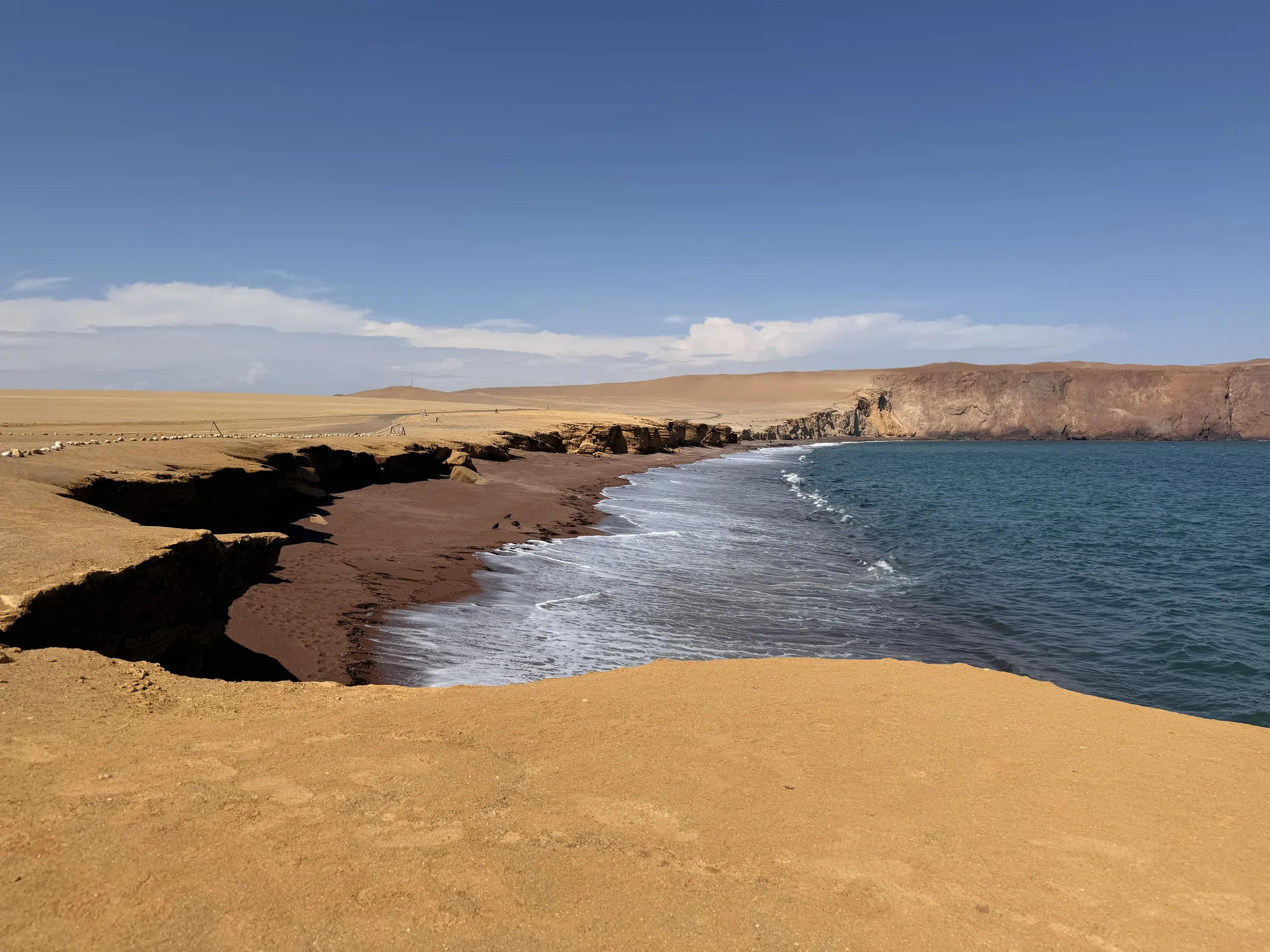 playa en la reserva nacional de paracas, perú