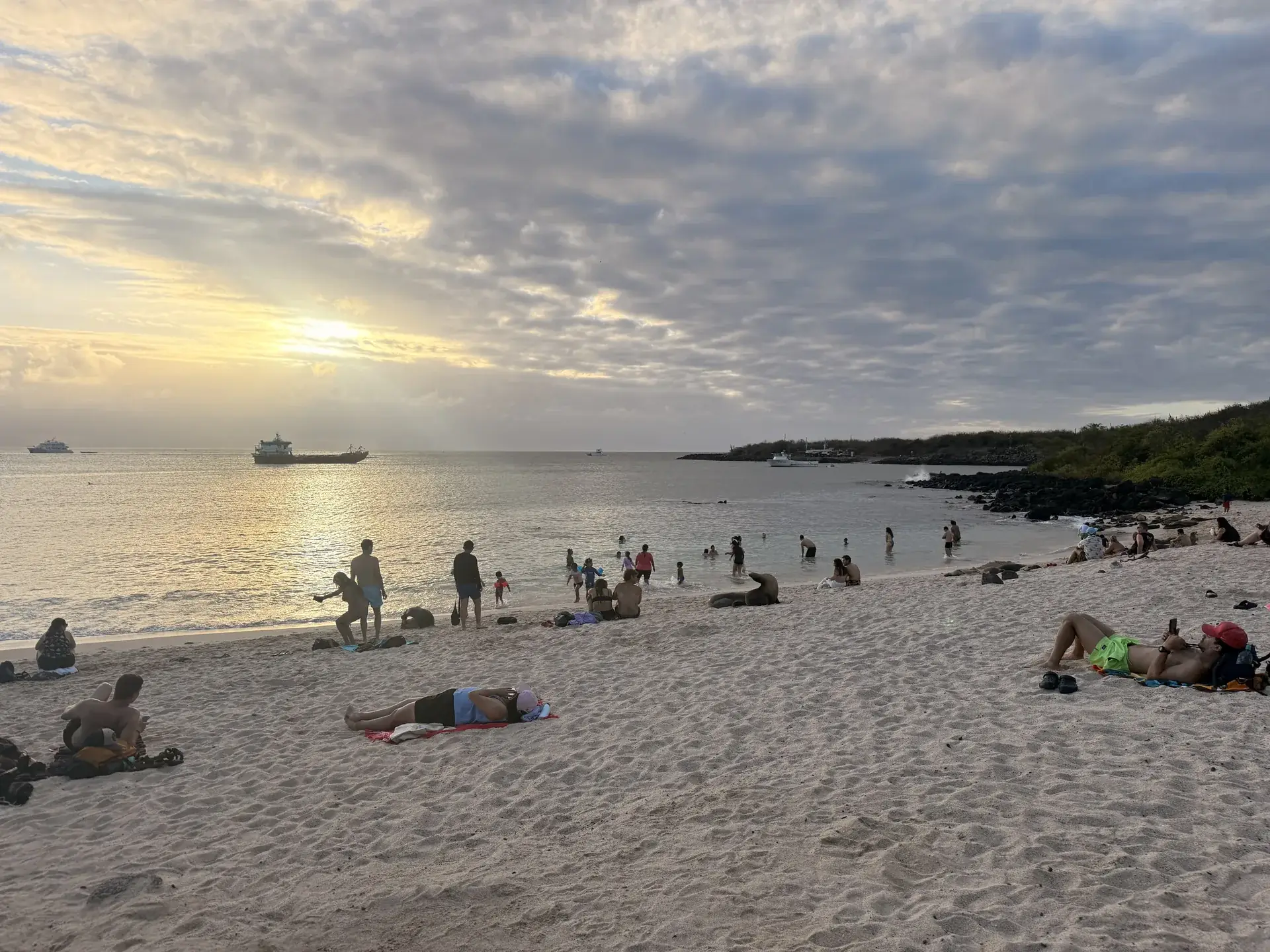 Playa Punta Mann en Galápagos