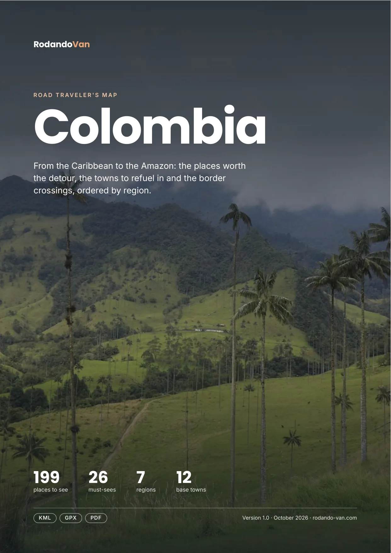 Cover of the Colombia map